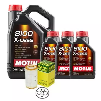 8L Motul 8100 X-CESS 5W-40 Mann Filter Motor Oil Change Kit W164 ML350 3.5 06-11 • $89.95