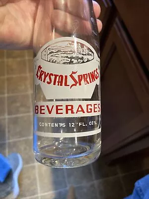 Rare Crystal Springs Beverages ACL Soda Bottle 12 Oz Auburn Maine • $9.99