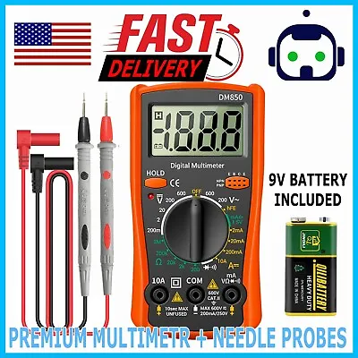 Digital Multimeter Voltmeter DM850 AC DC Ammeter Ohmmeter Volt Meter Tester Ohm • $8.99