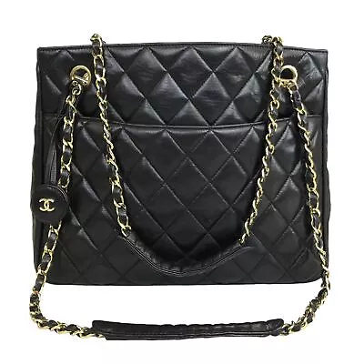 CHANEL Bag Shoulder Bag Chain Shoulder Matelasse Coco Mark Black Authentic • £329.87