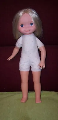 Vintage MY FRIEND MANDY DOLL 1978 Fisher Price #210 Blonde Blue Eyes Cloth Body • $14.99