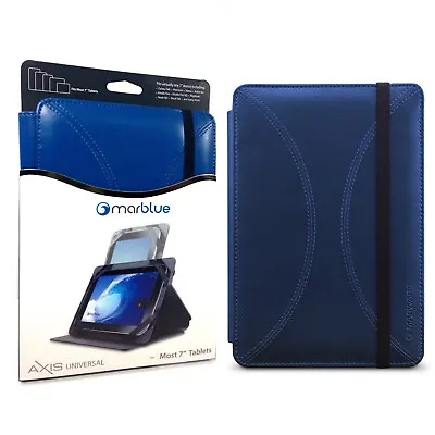 Marware Axis Leather Rotating Folio Case Universal For 7  Inch Tablets - Blue • $7.95