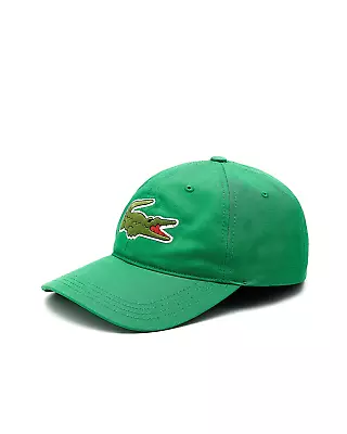 Lacoste Chervil Contrast Strap And Oversized Crocodile Strapback Cap - OSFA • $39.95