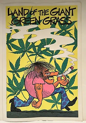 Vintage “Land Of The Giant Green Grass”  1970’s Blacklight Poster NOS • $55