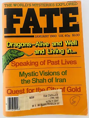 Fate Magazine The World's Mysteries Explored January 1980 Dragons Alive And Well • $7.99