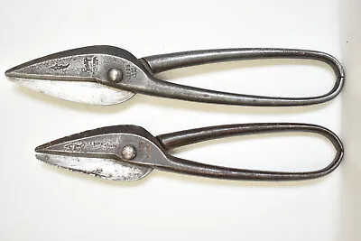 2 Vintage E.A. Berg Sweden Sheet Metal Cutting Shears Scissors Tin Snips • $85