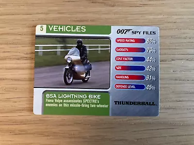 007 Spy Files Cards 2002 Vehicles #5 BSA Lightning Bike • £0.99