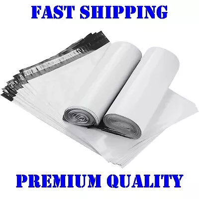 Poly Mailers Plastic Shipping Envelopes Self Sealing White Mailing Bags 2.5 MIL • $29.78