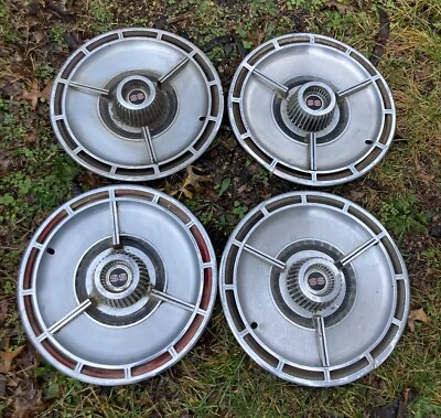 $199.95 • Buy Vintage 1964 Chevrolet Impala SS Original Stainless Hubcap Set 14 Inch OEM