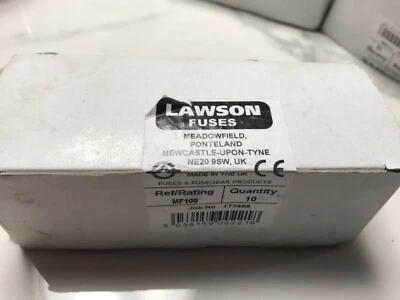 £20 • Buy 100 Amp Cut Out Fuse BS88 LAWSON  Fuses MF 100 X 10 New 415 Volt