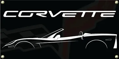 Big Banner Corvette C6 Stingray Sign Poster Racing 4'x2' • $63.98
