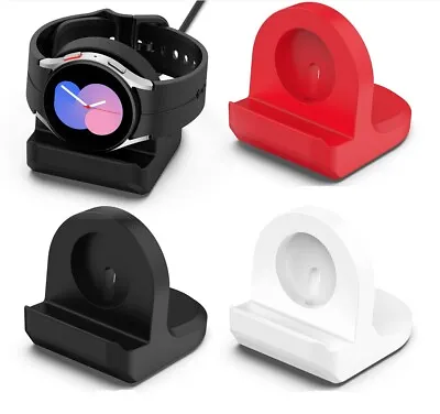 Silicone Charge Stand Holder Station For Samsung Galaxy Watch5/6 Charger Cable • $11.97