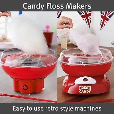 Global Gizmos Candy Floss Makers / Fairground Style Cotton Candy Machines • £24.99