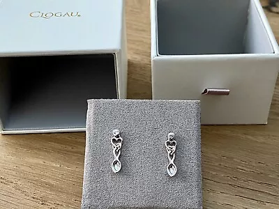 £112.50 • Buy New CLOGAU Stud Earrings LOVESPOON ❤️ Sterling Silver Welsh Rose Gold 💎