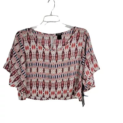 NEW With Tags Shirt Tribal Midriff Cropped Top Full Club Extra Large Stoosh NWT  • $10.96