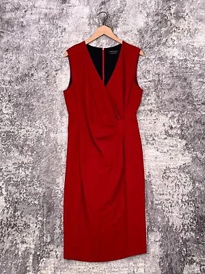 Marina Rinaldi Dress 48 / US 12 Womens Red Stretch Sheath Plus Size • $49.99