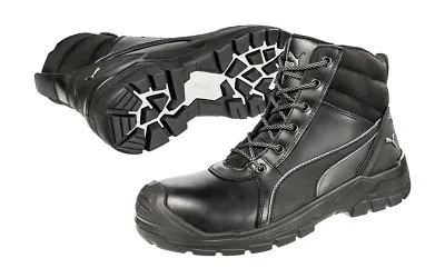 $199.99 • Buy Puma Tornado Black 630797 Work Boots SafetySCUFF Work Shoes Leather