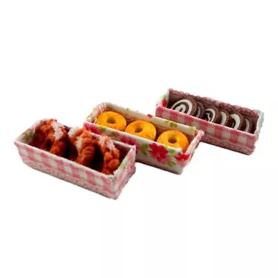 Dolls House Display Boxes Of Donuts & Cakes Miniature Bakery Shop Accessory • $13.93
