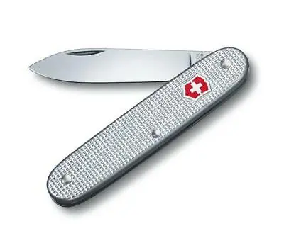 NEW Swiss Army 1 Silver Alox SILVER RIB Victorinox 0.8000.26 New In Box • $26.99