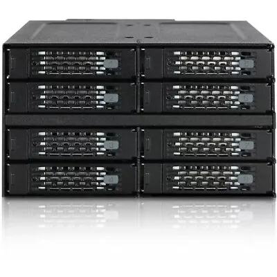 ICY DOCK MB508SP-B Rugged Full Metal 8 Bay 2.5  SAS/SATA SSD/HDD Backplane Cage • $231.01