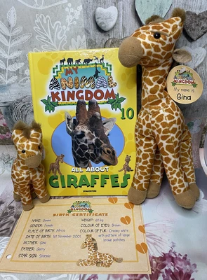 My Animal Kingdom Book 10 Giraffes Soft Toys With Tags + Certificate Deagostini • £10