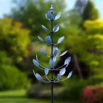 Leaves Metal Wind Spinner Kinetic Outdoor Lawn Garden Decor Patio Stake Yard Art • $42.99
