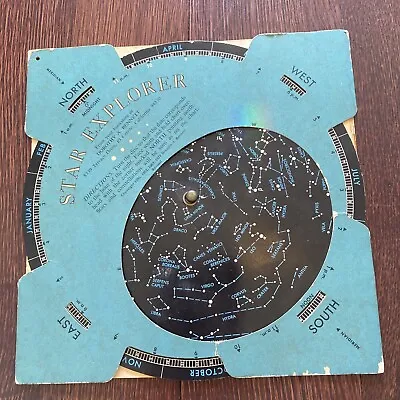 Vtg THE STAR EXPLORER Dial Constellation Chart Jr Astronomy Club Dorothy Bennett • $17.25