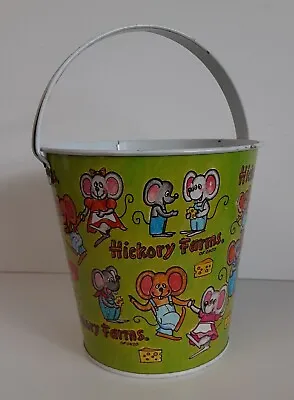 VTG Ohio Art Pressed Metal Tin Litho Toy Sand Bucket Pail Hickory Farms • $25