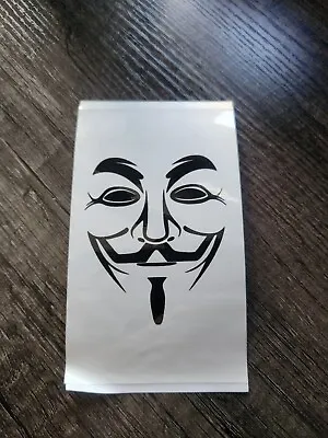 V For Vendetta Mask Vinyl Decal Sticker Car Laptop Bumper Anonymous • $2.95