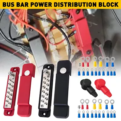 12 Point Bus Bar Power Distribution Terminal Block 180A 12V DC Car/Boat/Marine • $20.99