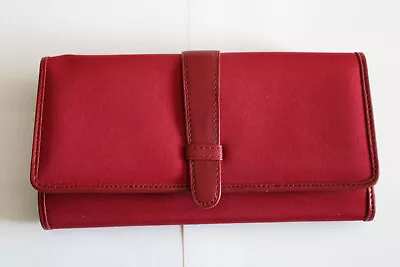 Eddie Bauer Women's Checkbook Wallet Red. Leather And Microfiber • $38