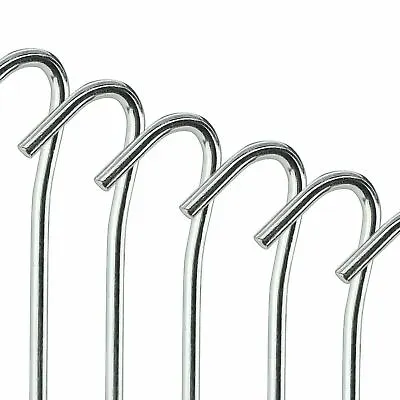 9  Heavy Duty Tent Pegs Steel Metal Ground Stakes Camping Gazebo Tarpaulin Hooks • £3.65