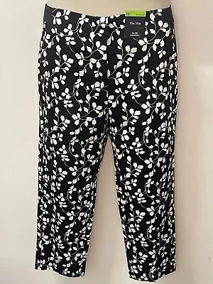MARKS & SPENCER Slim Cropped Mia Range Leaf Trousers Sizes 6-22 Short/Reg/Long • £15.99
