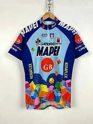 Men's 1997 Vintage Mapei GB Paris-Roubaix Cycling Jersey Size XL • $65