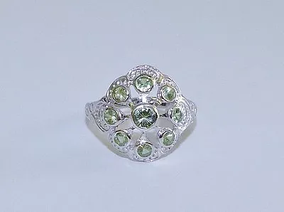 GENUINE 0.70cts! Kenyan Green Tsavorite Garnet Ring Solid Sterling Silver 925! • $100