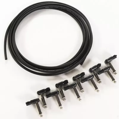 10-Pk SquarePlug SP500BK Soldered RA 1/4'' Plug Black W/ 10' Mogami W2319 Cable • $58.49