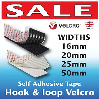 SELF ADHESIVE HOOK & LOOP VELCRO  Genuine Brand PS14  Sticky Back Tape Strips • £29.99