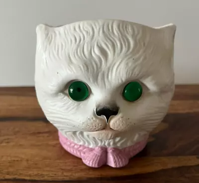 $220 • Buy Antique Victorian Bisque Cat Fairy Lamp C1890