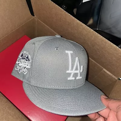 Los Angeles Dodgers Hat 7 1/8 Black 59Fifty New Era Hat Fitted Cap Logo LA • $40