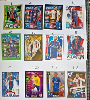 Select 1 Either A  Panini & Topps / Match Attax NEYMAR JR Card • £0.99