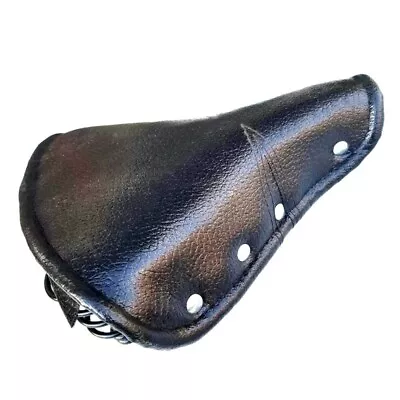 Vintage Faux Leather Bicycle  Rivet Sprung Spring Bike Cycling  Cushion Blarm • $35.99