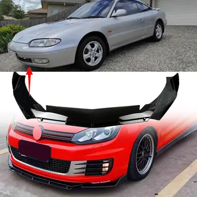 Universal Adjustable Front Bumper Lip Splitter Spoiler Glossy For Mazda MX-6 • $47.97