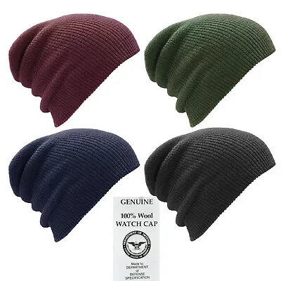 Army Hat Wool US Combat Military Style Hiking Watch Cap Fishing Hunting Beanie • £10.44