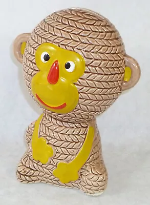 Vintage Japan Ceramic Rope Monkey Coin Bank • $20