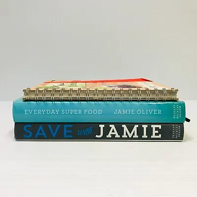 $29 • Buy 3 X Jamie Oliver Cookbooks Everyday Superfood, Save With Jamie & Jamie's Garden