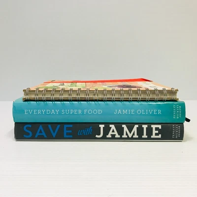 $29 • Buy 3 X Jamie Oliver Cookbooks Everyday Superfood, Save With Jamie & Jamie's Garden