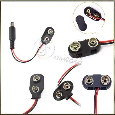 PP3 9V Battery Snap Clip Snap Connector Cable Lead Battery Holder Cell Case • £1.51