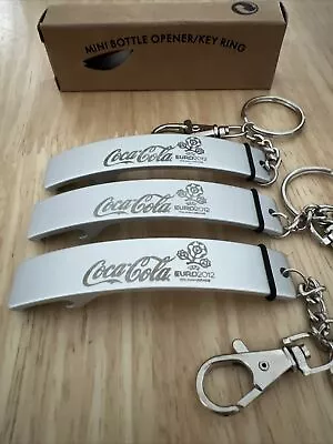 BNIB Euro 2012 Coca Cola Keyring Bottle Opener X 3 RARE • £8.49