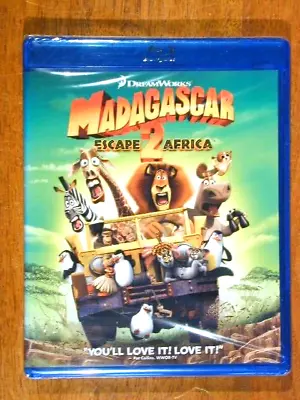 Madagascar 2 Escae 2 Africa 2009 Blu Ray Brand New Sealed Animated Hit • $4.75