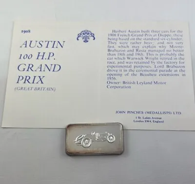 £85.67 • Buy 1908 Austin 100 H.P Grand Prix (GB)- Lord Montagu Collection Of Great Car Ingots